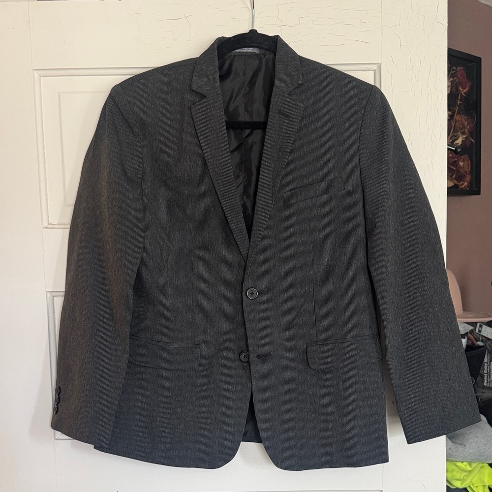 Boy’s Charcoal Gray Two-Button Blazer